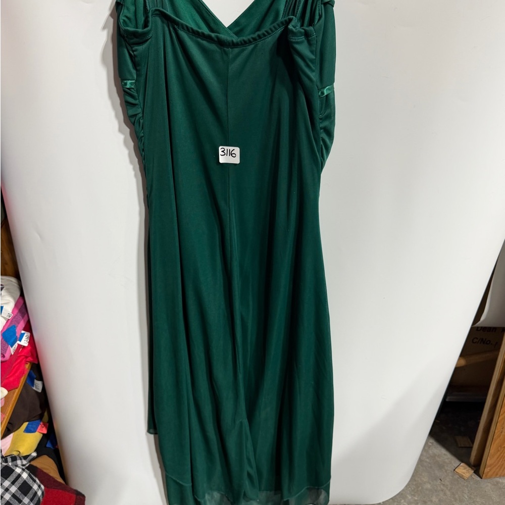 #3116-Ruby Rox Strapless Emerald Dress - image 5